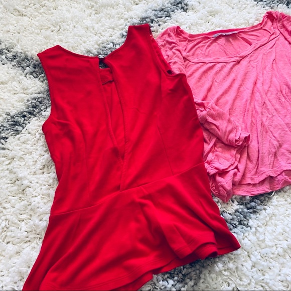 Basics sz small pink & red top bundle - Picture 4 of 7